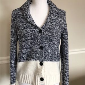 Gap blue/cream knit sweater. Ladies size small